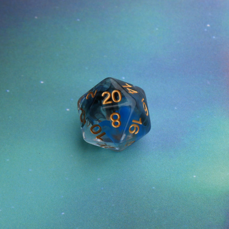Leviathan's Wave - 7 Piece DnD Dice Set | Acrylic RPG Gaming Dice